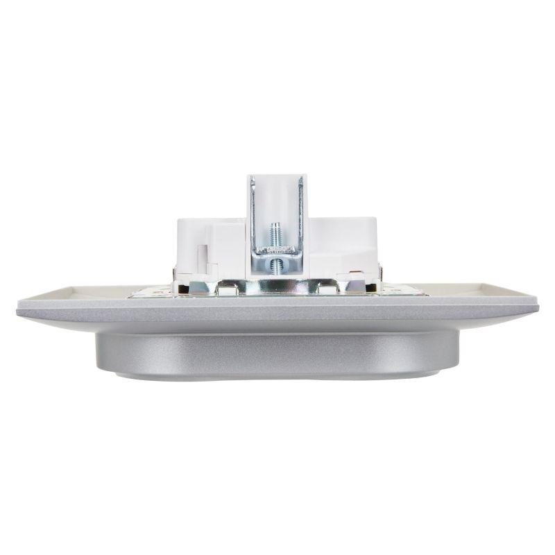  Розетка 2-м SKANDY 16А с заземл. защ. шторки в сборе SK-R07S серебр. IEK SK-R24-16-K23-F фото в каталоге от BTSprom.by