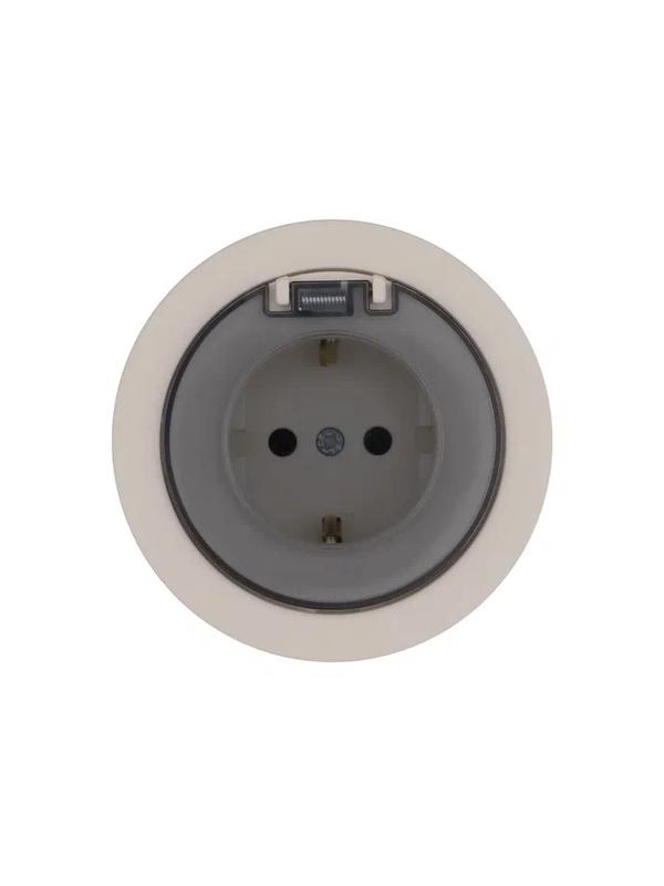  Розетка 1-м СП OSEN с заземл. с крышкой ПБТ механизм сл. кость LEZARD 743-9088-123B фото в каталоге от BTSprom.by