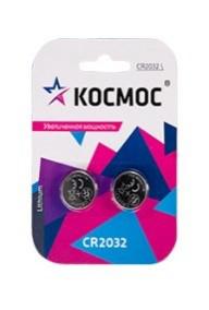 элемент питания литиевый cr2032 супер мощный 2хbl (уп.2шт) космос koc2032pbl2 от BTSprom.by