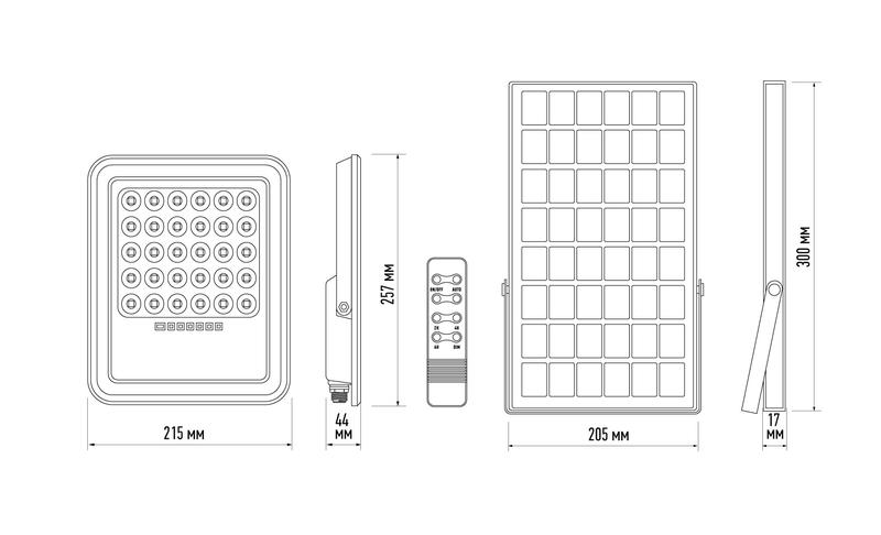  Прожектор светодиодный PFL SOLAR 02 100 6500К GR IP65 ДО с солнечн. панелью и пультом Pro+ JazzWay 5058477 фото в каталоге от BTSprom.by