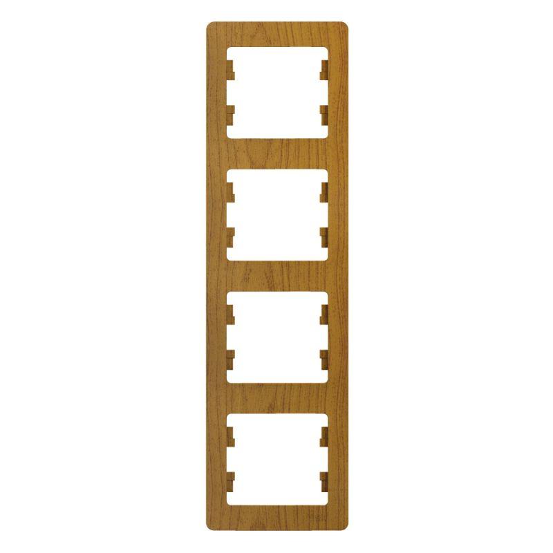 рамка 4-м glossa вертикал. дерево дуб se gsl000508 от BTSprom.by