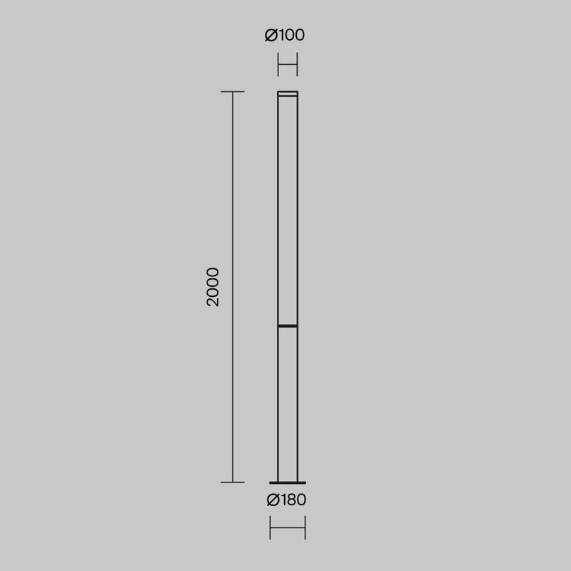  Светильник Ginza 100Вт 3000К IP54 садово-парковый Maytoni O041FL-L100B3K фото в каталоге от BTSprom.by