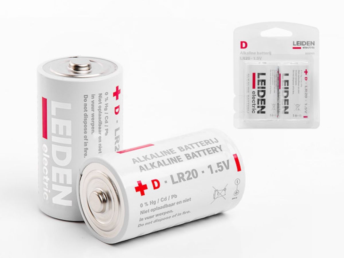 батарейка d lr20 1,5v alkaline 2шт. leiden electric 808005 от BTSprom.by