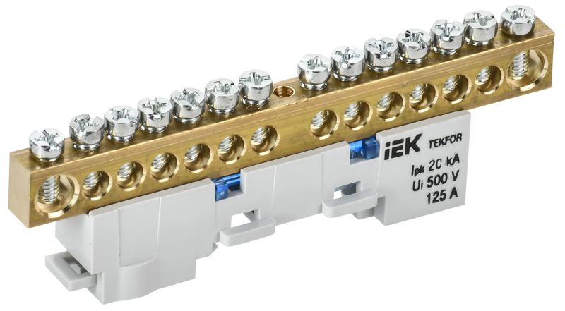 шина нулевая n неизол. на универс. держ. 8х12-14-с tekfor iek tf-nn20-14-dl-k07 от BTSprom.by