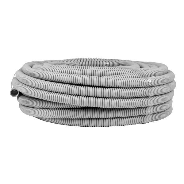 труба гофрированная пвх d25мм с протяжкой сер. (уп.25м) plast proxima ekf tg-z-25-25n от BTSprom.by