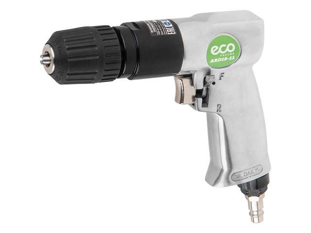 пневмодрель с реверсом eco ard18-11 (быстрозажим.патрон 3/8''-24 unf, 140 л/мин, 1800 об/мин, дерево/металл: 20/10 мм,) ard18-11 от BTSprom.by