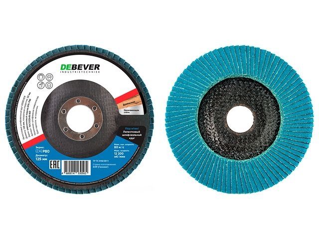 круг лепестковый 125х22мм р60 конич. клт debever fdc125za60 80f от BTSprom.by