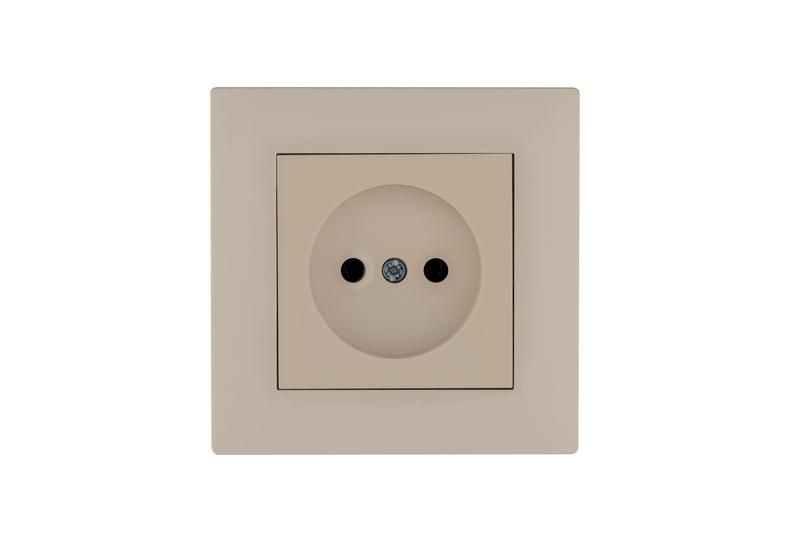розетка 1-м karea rizz без заземл. крем makel 88010022 от BTSprom.by