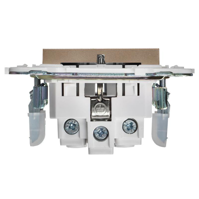  Розетка SKANDY 16А с заземл. защ. шторки SK-R04Sa песочн. IEK SK-R14-16-K98 фото в каталоге от BTSprom.by