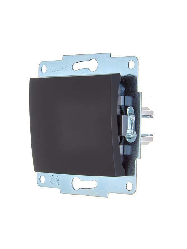  Выключатель 1-кл. 1п СП ASTI 10А IP20 механизм черн. бархат LEZARD 7081-4288-100 фото в каталоге от BTSprom.by