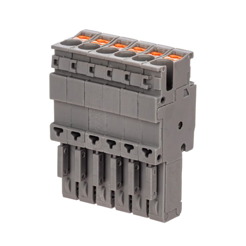 штекер зажим push-in 6 точек подключения 2.5кв.мм сер. dkc vpr-p-2.5-6 от BTSprom.by