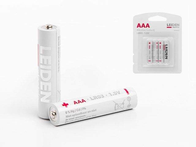 батарейка aaa lr03 1,5v alkaline 4шт. leiden electric от BTSprom.by