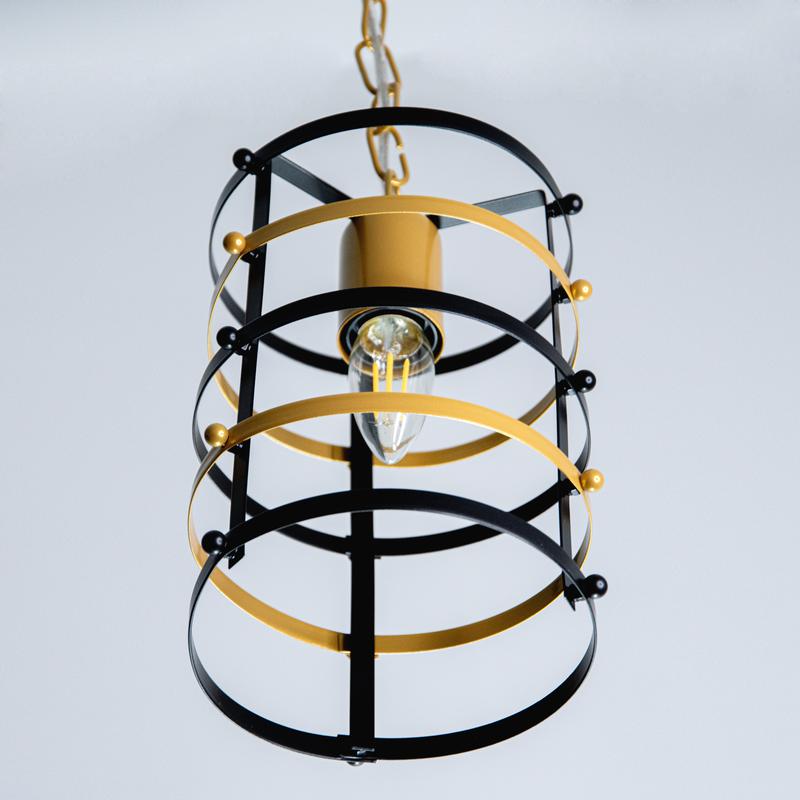  Светильник "Абелла" 211 НСБ 01-60-175 Е27 (ИМ) подвесной черн. зол. Элетех 1005405103 фото в каталоге от BTSprom.by