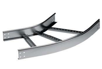 угол горизонтальный 45град. 100х500 r-600 лонжерон 1.5мм в компл. с крепежн. элемент. и соед. пластинами цинк-ламель dkc lic0165kzl от BTSprom.by