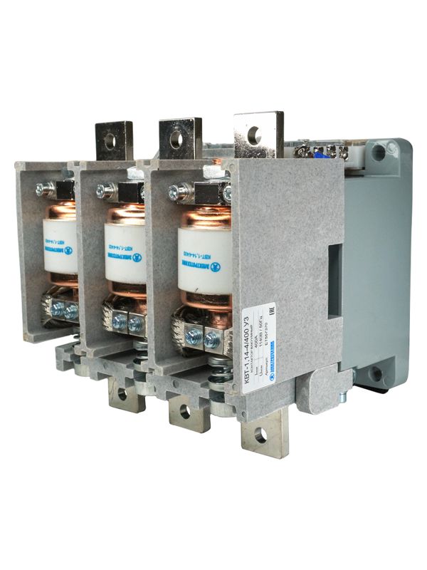 контактор вакуумный квт-1.14-4/400-3 у3 3п 400а кат. 220в 4но+3нз ip00 без реле электротехник et557370 от BTSprom.by