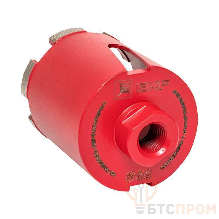  Коронка алмазная для дрелей с микроударом DCH-68MH Micro Hit Laser M16 Professional EKF dch-68-mh-m16 фото в каталоге от BTSprom.by