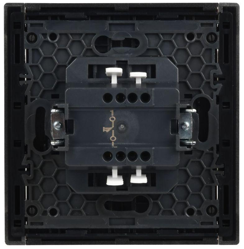  Выключатель 1-кл. FORTE&PIANO 10А FP510 с самовозвратом сталь IEK FP-V14-0-10-1-K46 фото в каталоге от BTSprom.by