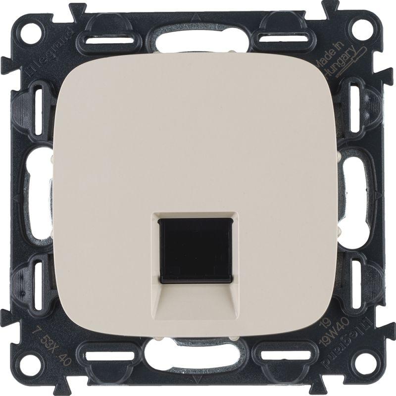 розетка компьютерная 1-м valena allure rj45 кат.5e utp с лицев. панелью механизм сл. кость leg 753840 от BTSprom.by