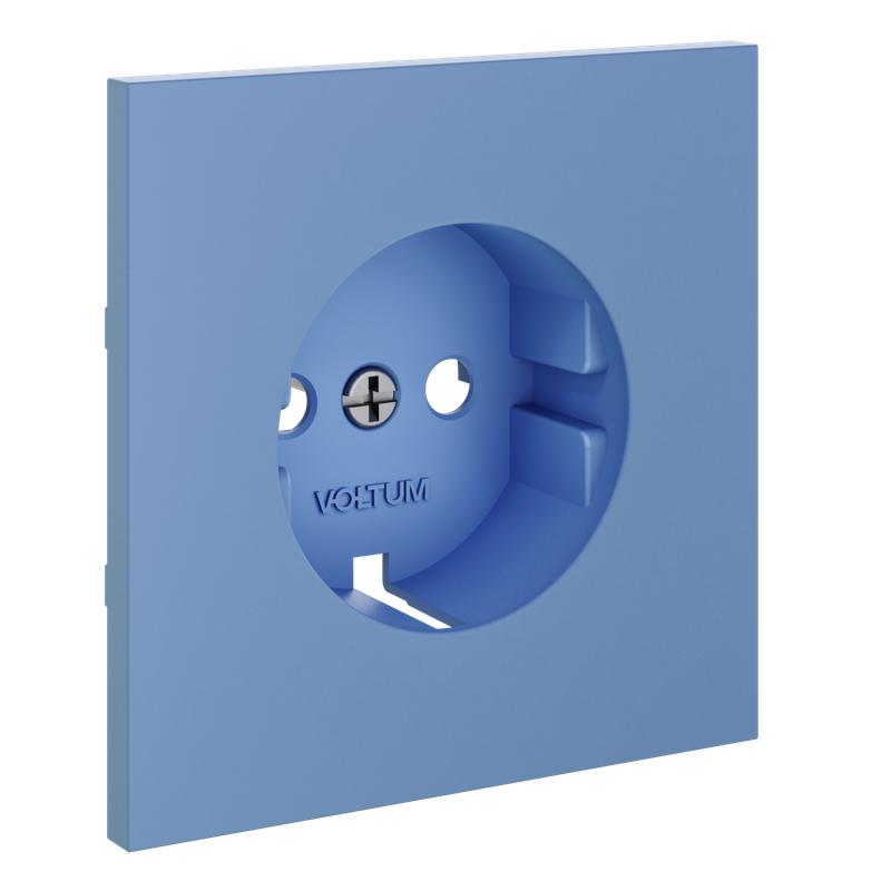накладка для розетки с заземлением s70 деним voltum vls000615 от BTSprom.by