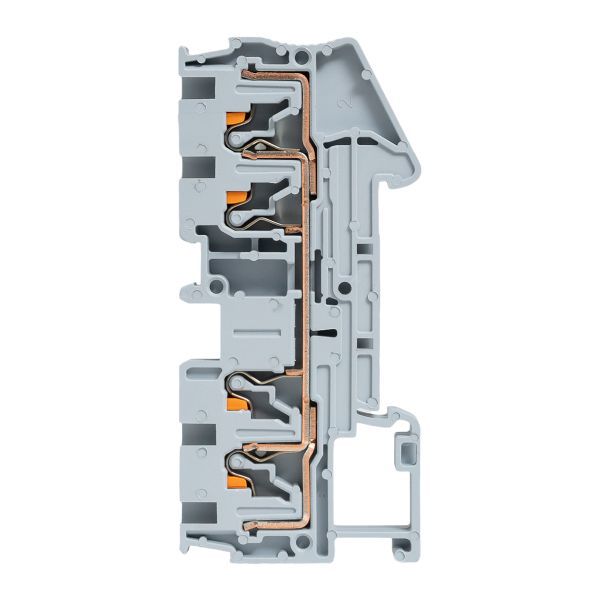  Колодка клеммная пружинная 4 Push-in 4 вывода сер. EKF PIT-4-4 фото в каталоге от BTSprom.by