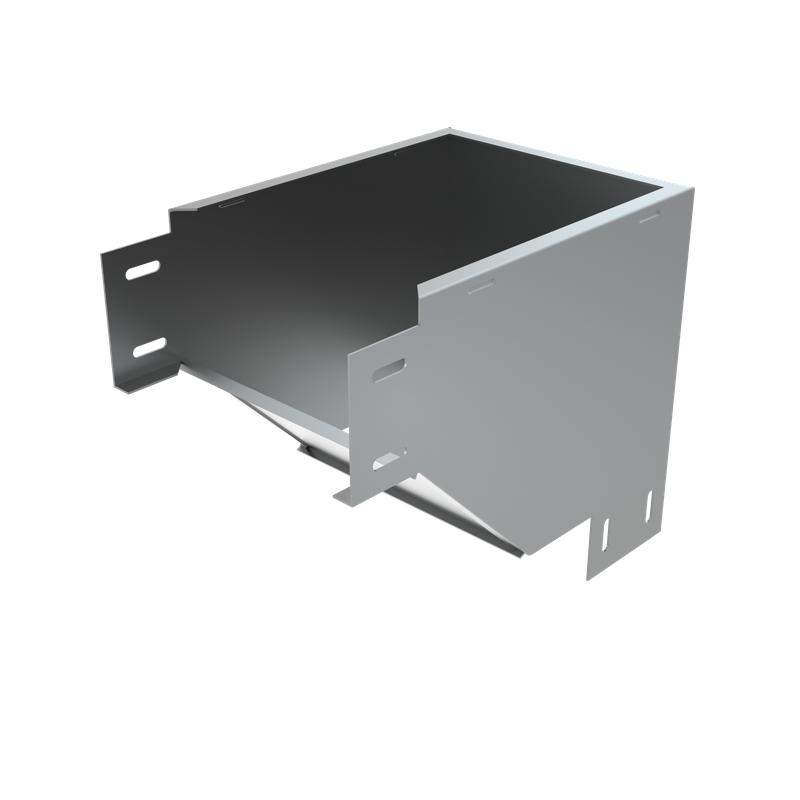 Угол для лотка вертикальный внешний с разворотом трассы на 180град. 100х50 сталь 1мм VLTD90-50-100 КМ LO6438 от BTSprom.by