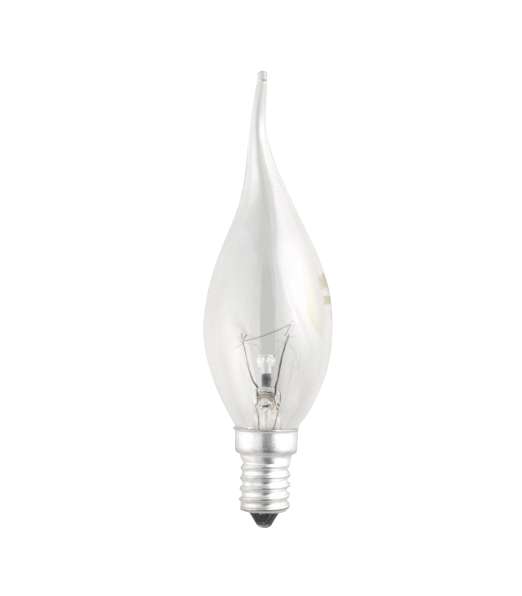 лампа накаливания ct35 40w e14 clear "свеча на ветру" jazzway 3321451 от BTSprom.by