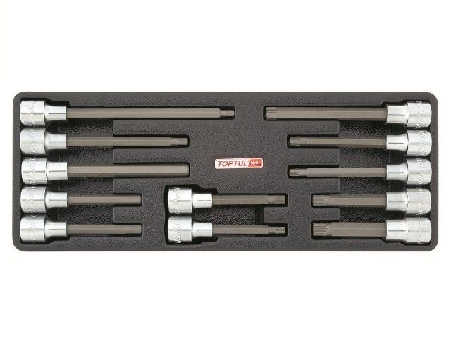 набор-сет бит под трещотку 1/2" extra long 12шт. 136х364мм toptul gaat1202 от BTSprom.by