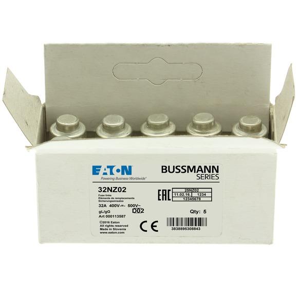 предохранитель 32а d02 gg 400в ac eaton 32nz02 от BTSprom.by