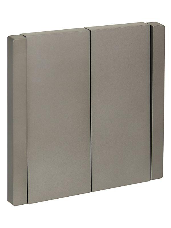 выключатель проходной 2-кл. сп forte&piano 10а fp507 сталь iek fp-v22-0-10-1-k46 от BTSprom.by