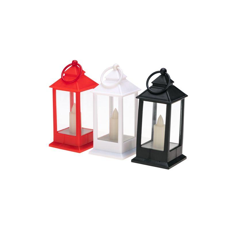  Набор из 3 фонарей со свечкой 5.5х5.5х12.5см тепл. бел. 3хLR1130 корпус бел. красн. черн. Neon-Night 513-020 фото в каталоге от BTSprom.by