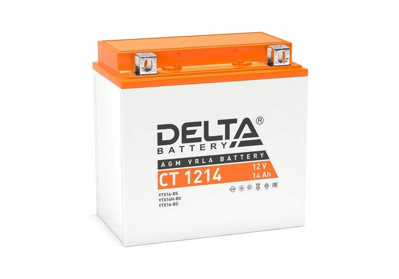 аккумулятор стартерный 12в 14а.ч delta ct 1214 от BTSprom.by