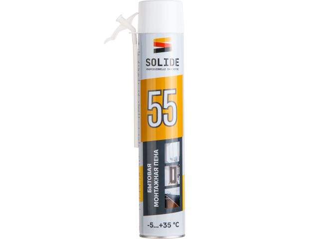 пена монтажная бытовая всесезонная solide foam 55 (750мл) sl-69898-1 от BTSprom.by
