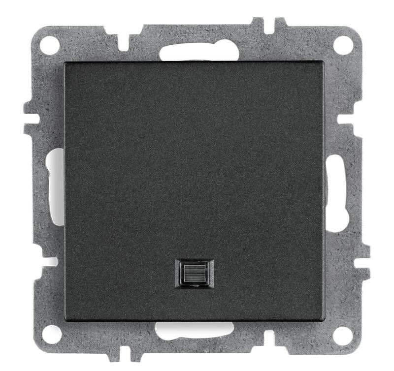 выключатель 1-кл. lavin/karen с подсветкой механизм графит arvia 50 04 2000 201 от BTSprom.by