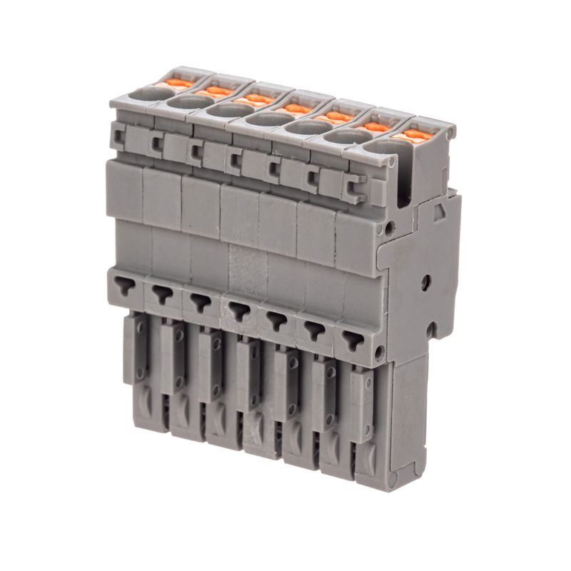 штекер зажим push-in 7 точек подключения 2.5кв.мм сер. dkc vpr-p-2.5-7 от BTSprom.by