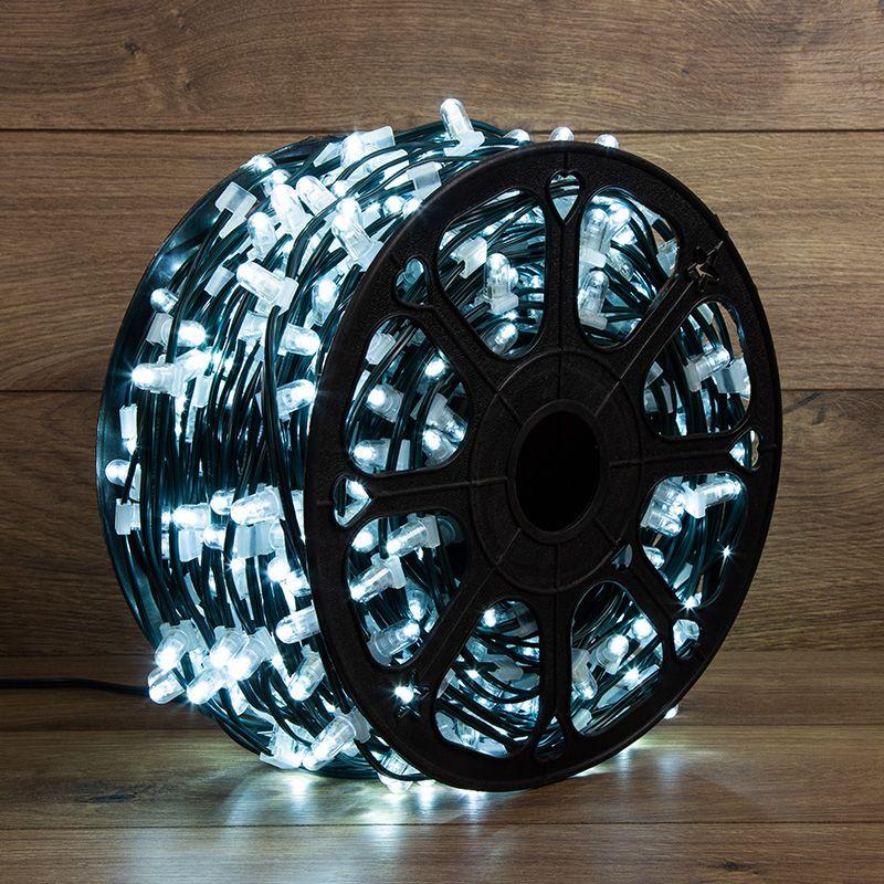 гирлянда светодиодная "led cliplight" 1.5м 665led бел. 80вт 12в ip65 провод черн. (уп.100м) neon-night 325-125 от BTSprom.by