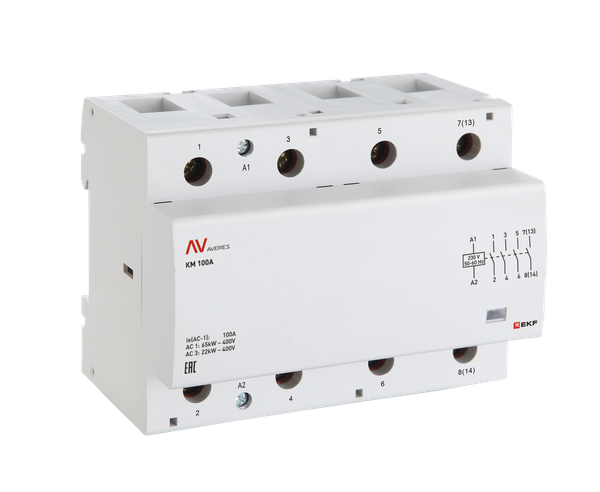 контактор модульный км 125а 2no+2nc 48в ac (6 мод.) averes ekf km-av-6-125-22-48v от BTSprom.by