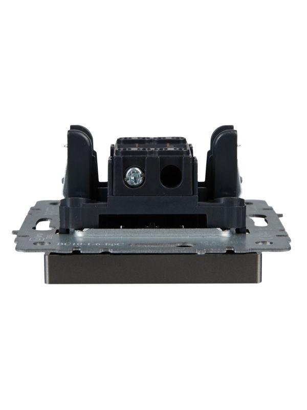  Выключатель проходной 1-кл. СП BRITE ВС10-1-6-БрС 10А механизм сталь IEK BR-V12-0-10-K46 фото в каталоге от BTSprom.by