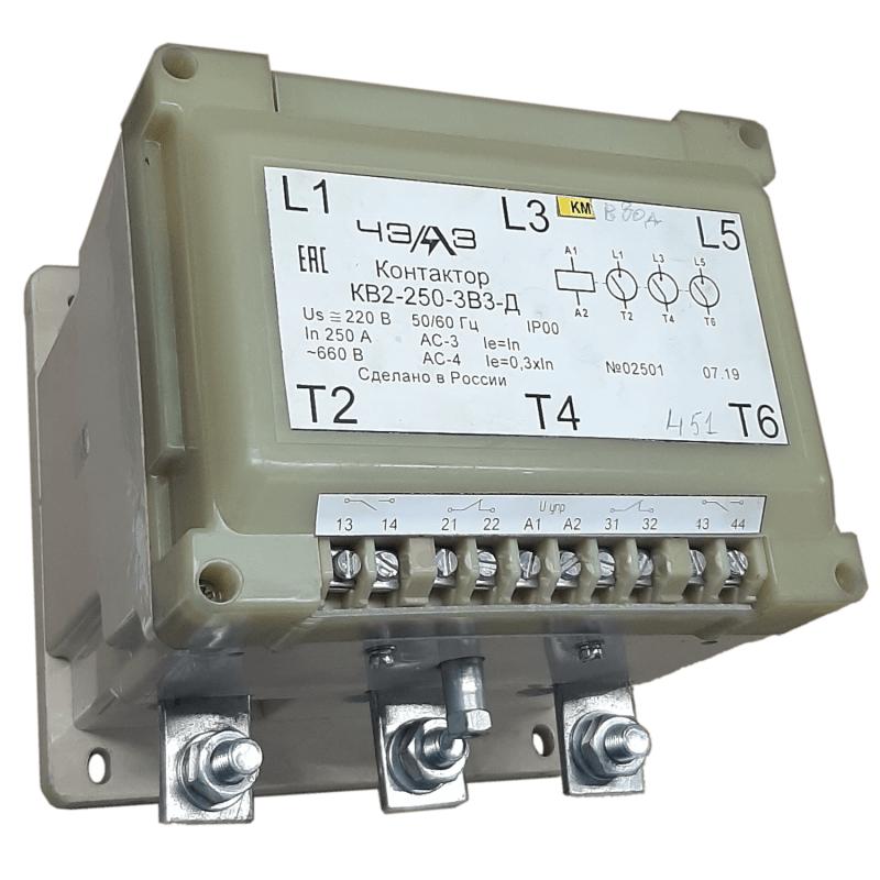 контактор вакуумный кв-2-250-3-дв3 250а кат. 380в ac 4но+4нз чэаз a8119-t99052582 от BTSprom.by