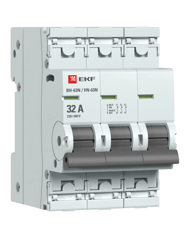 выключатель нагрузки 3п 32а вн-63n proxima ekf s63332 от BTSprom.by