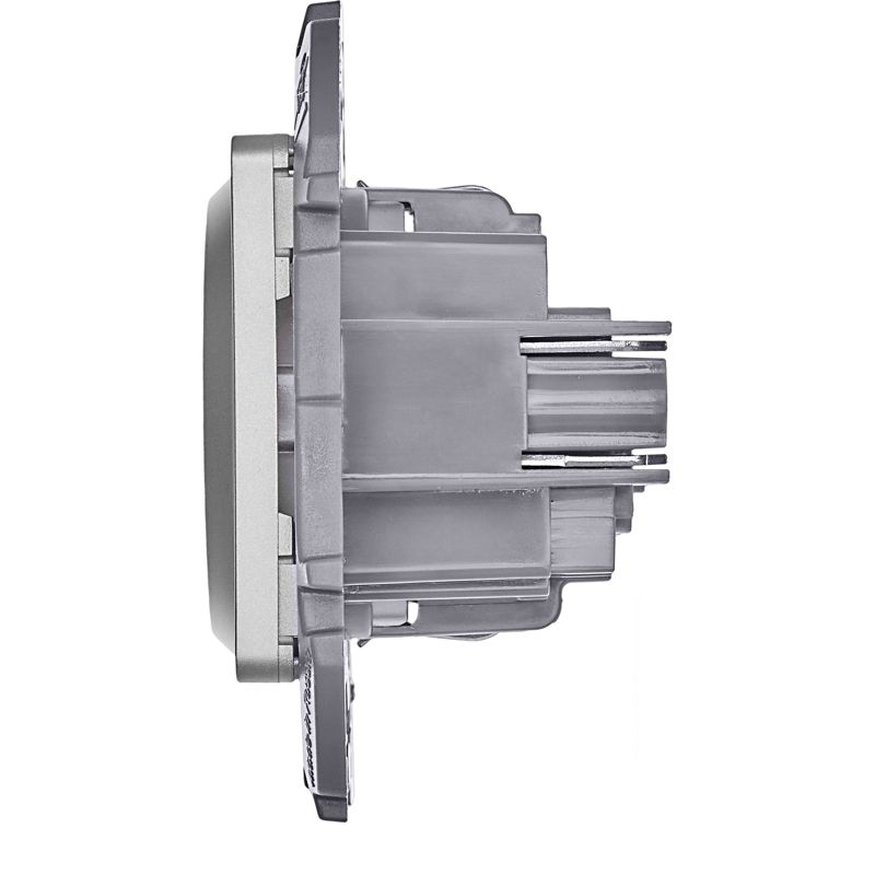  Розетка 1-м СП Inspiria 16А IP20 250В 2P+E защ. шторки немецк. стандарт механизм алюм. IEK 673732 фото в каталоге от BTSprom.by