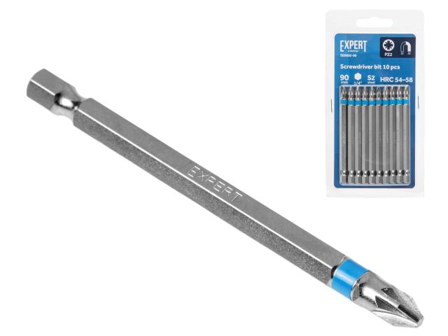 насадка крестообразная pz2 90мм 10шт expert startul (se8602-90) (бита pozidrive магнитная) se8602-90 от BTSprom.by