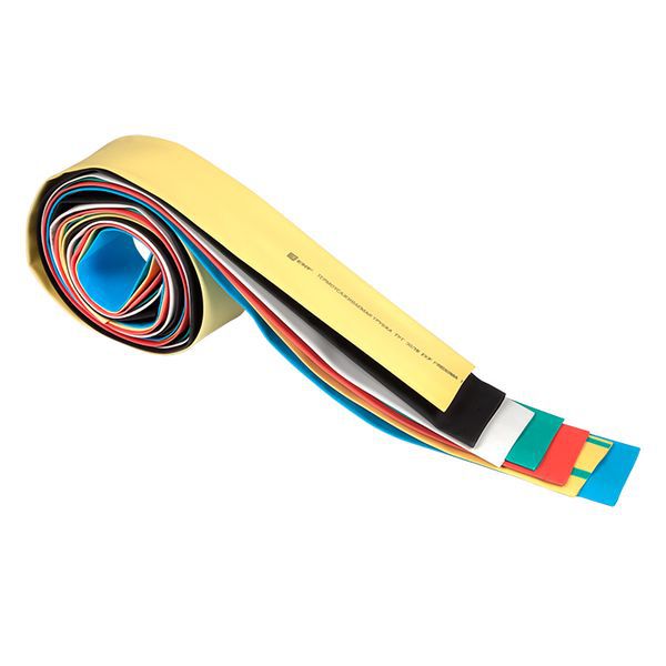  Набор трубок термоусадочных ТУТ 10/5; 12/6; 16/8; 20/10; 25/12.5; 30/15; 40/20 (7 цветов по 7шт 1м) PROxima EKF tut-n-1-r фото в каталоге от BTSprom.by