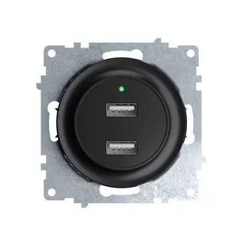 розетка usb 2-м сп florence 16а ip20 с подсветкой механизм черн. (1e10351303) onekeyelectro 2260092 от BTSprom.by