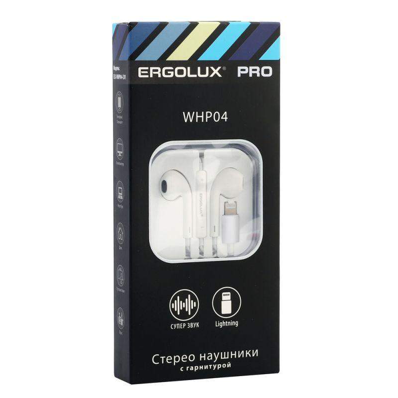 наушники вкладыши с микрофоном elx-whp04-c01 проводные lightning 1.2м коробка+бокс бел. ergolux 15285 от BTSprom.by