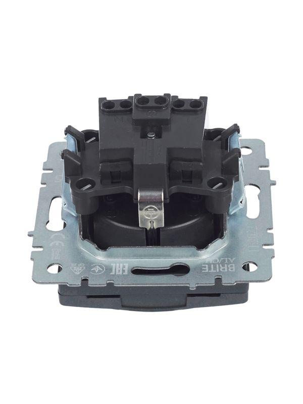  Розетка BRITE РСбш10-3-БрМ 16А IP20 с заземл. защ. шторки с крышкой механизм маренго IEK BR-R16-16-K35 фото в каталоге от BTSprom.by