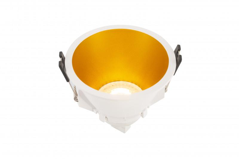  Светильник 10Вт GU5.3 IP20 LED встраив. пластик бел./зол. DENKIRS 593125 фото в каталоге от BTSprom.by