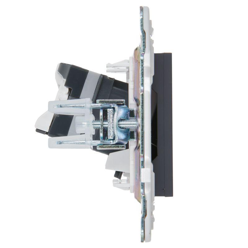  Розетка компьютерная RJ45 кат.5E SKANDY SK-K01T титан IEK SK-K10-1-K48 фото в каталоге от BTSprom.by