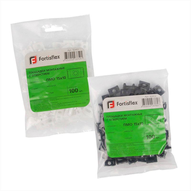  Площадка монтажная под винт ПМО 15х10 бел. (уп.100шт) Fortisflex 62451 фото в каталоге от BTSprom.by