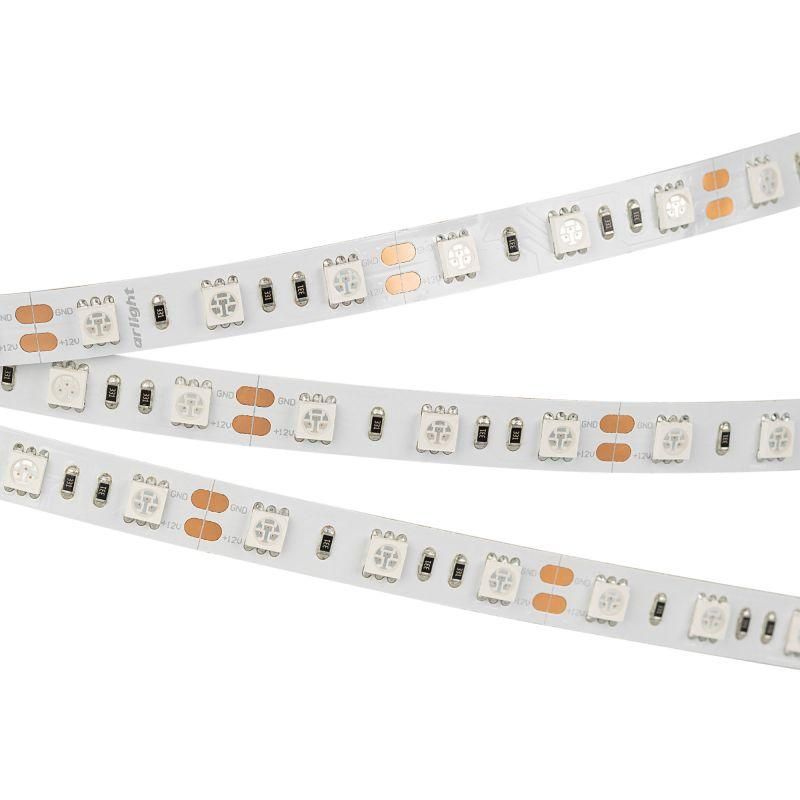 лента светодиодная rt-b60-10mm 12v yellow 14.4вт/м ip20 5060 открыт. (уп.5м) arlight 012342(2) от BTSprom.by