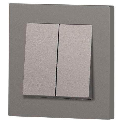  Выключатель 2-кл. СП Accent 6-104-09 10А IP20 250В AL/CU титан Intro Б0063499 фото в каталоге от BTSprom.by